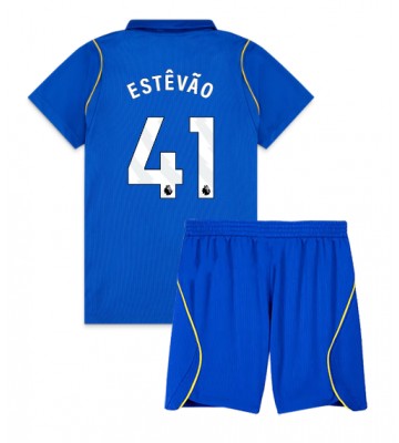 Chelsea Estevao Willian #41 Hemmaställ Barn 2026-27 Kortärmad (+ Korta byxor)
